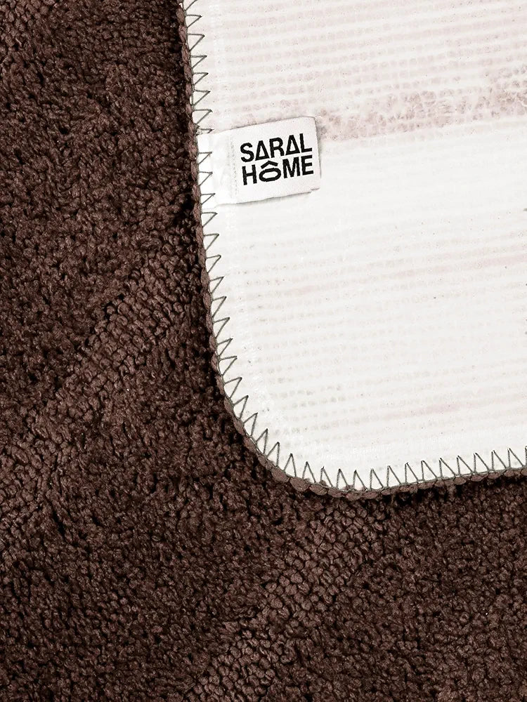 SARAL HOME EASY LIVING Home Striped Soft Microfiber Durable&Washable Multipurpose Bedside Runner For Home/Kitchen/Living Area/Lobby/Office Entrance With Anti Skid Backing