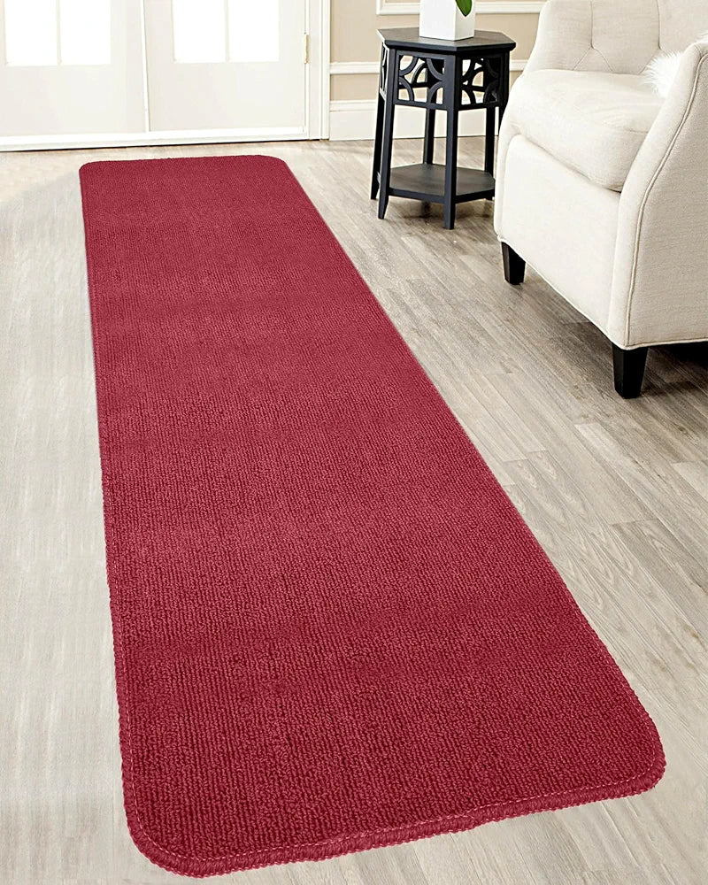 SARAL HOME EASY LIVING Home Maroon Polypropylene Anti Skid Runner - 60X300 Cm