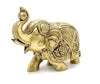 Two Moustaches Maharaja Elephant Design Brass Showpiece