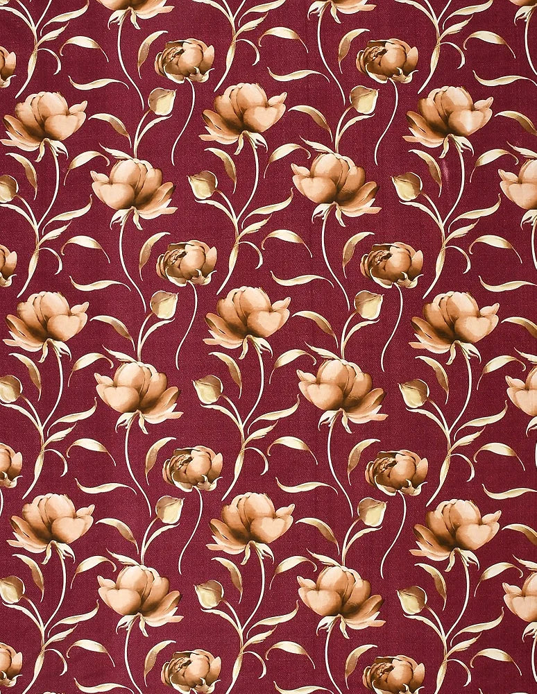 Homefab India 160 TC Glace Cotton Single BedSheet with 1 Pillow Cover -  - Multicolor, Floral