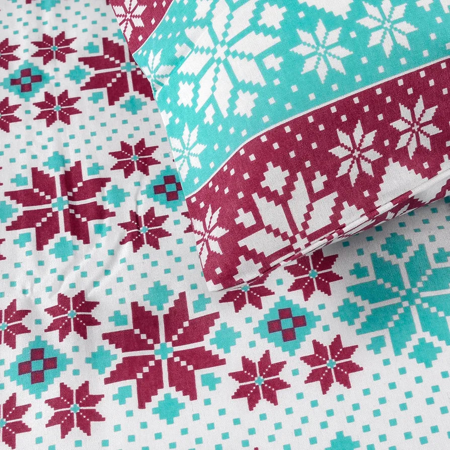 Divine Casa 144 TC Cotton Bedsheet for Double Bed with 2 Pillow Cover 