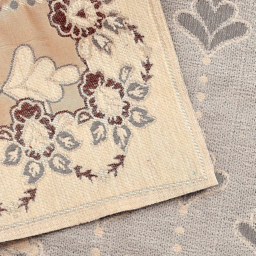 Kuber Industries Rectangular Floral Print Cotton Table Runner for Dining and Center Table Wedding Everyday Use Dinner Parties Set of 2 