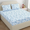 Dreamscape Cotton Double Bedsheet with 2 Pillow Covers Empire Blue