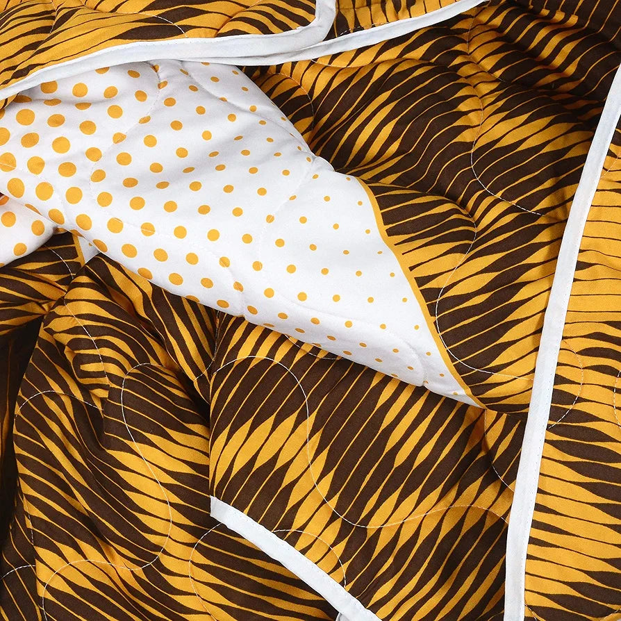 Divine Casa Microfibre Everyday Use 120 GSM Reversible Single Bed Size Quilt Comforter Blanket - | TC - 120