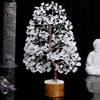 HindCraft Clear Quartz Crystal Tree Silver Wire 10-12 inch