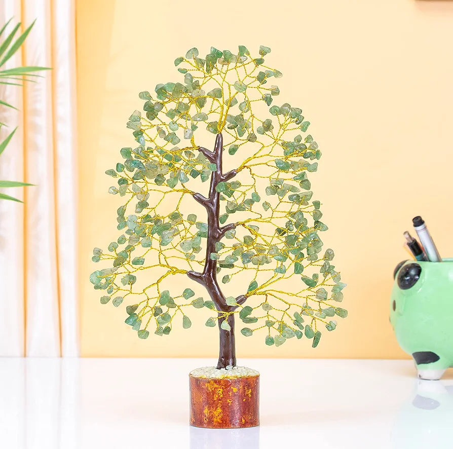 ZAICUS Green Jade Crystal Tree of Life - Healing Stones Money Handmade Trees for Spiritual & Gifts Meditation Accessories 