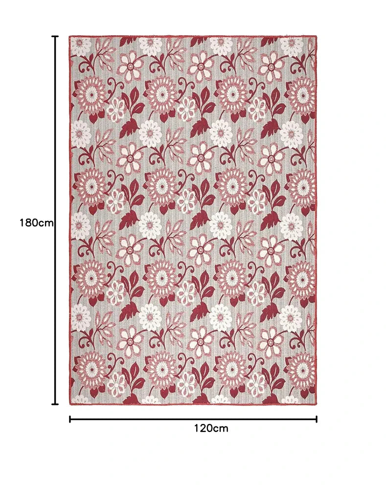 Saral Home Cotton Jacquard Anti-Skid Carpet 