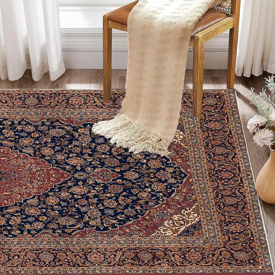 ishro home Premium Carpet for Hall, Bedroom, Living Room | Medallion Collectible Carpets | Anti Skid | Machine-Washable | Non-Shedding | Non- Fading | 