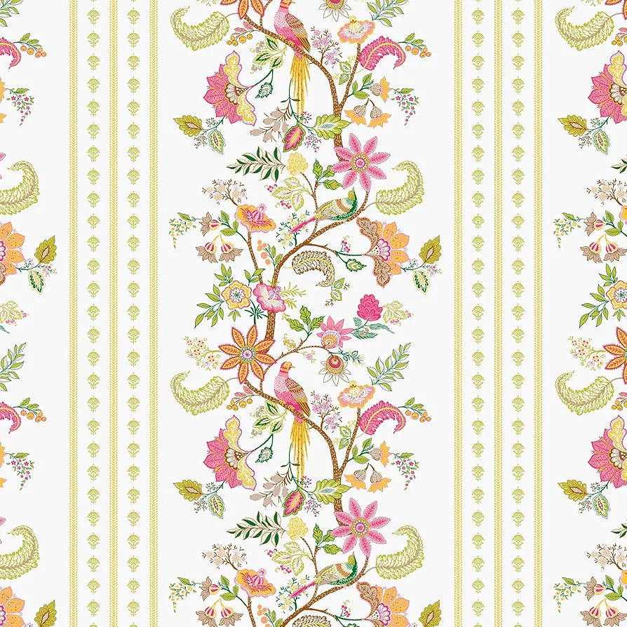 Dreamscape 100% Cotton King Fitted Floral Bedsheet With 2 Pillow Covers - 