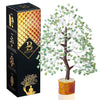 Bezavo Green Jade Crystal Tree Silver Wire