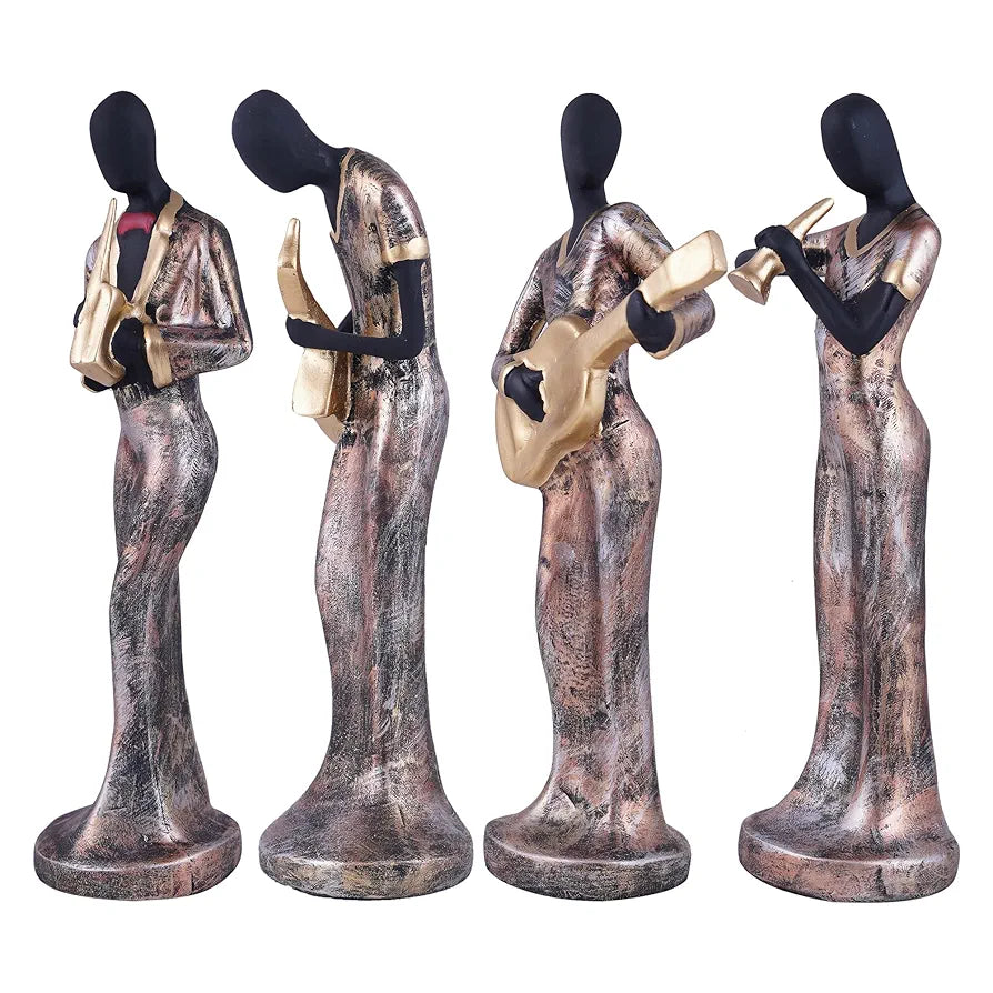 zart Resin Musical Instrument Showpiece, Set of 4 