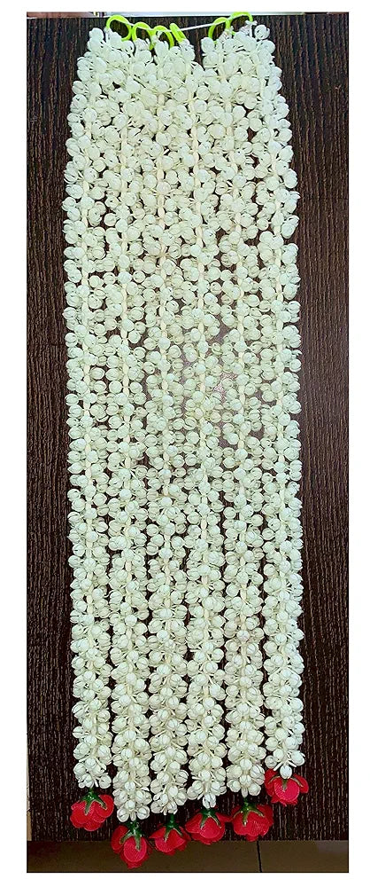 SPHINX Artificial Jasmine Buds  & Rose Strings Garlands for Festivals Pooja Wedding Housewarming Diwali Decorations Approx 2.5 ft/30 Inches  - 
