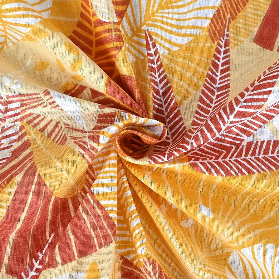 Divine Casa 144 TC Pure Cotton Double Bed Bedsheet with 2 Pillow Covers | Smooth & Comfortable for Daily Use | All-Weather Coziness & Bedroom Style | Size 222 x 254 CM | Regal Paisley | Peach Yellow