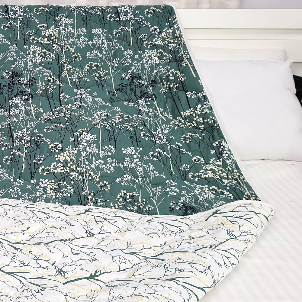 Divine Casa 120 GSM Microfiber Single Bed Comforter | Soft & Lightweight Reversible AC Blanket | All-Season 3-Layered Quilt | 230 x 140 cm, Beetle Grey