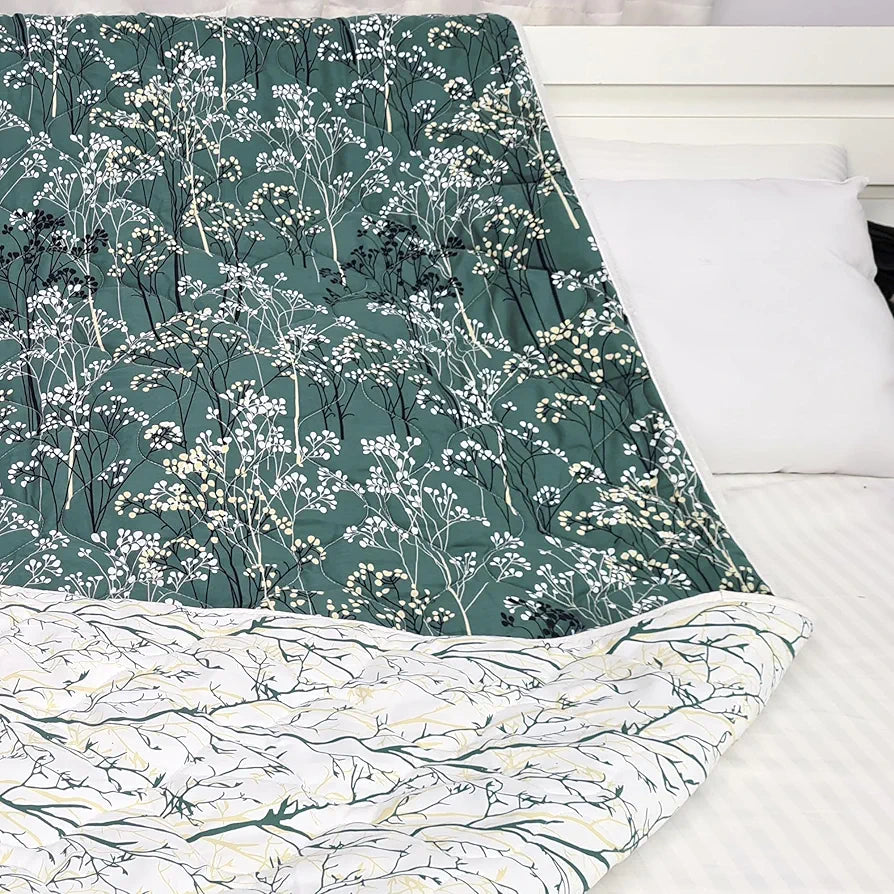 Divine Casa 150 GSM Microfiber Reversible Double Bed Comforter | Size 254 x 230 cm | Ultra Soft, Lightweight All-Season Blanket | Breathable & Cozy | Beetle Grey