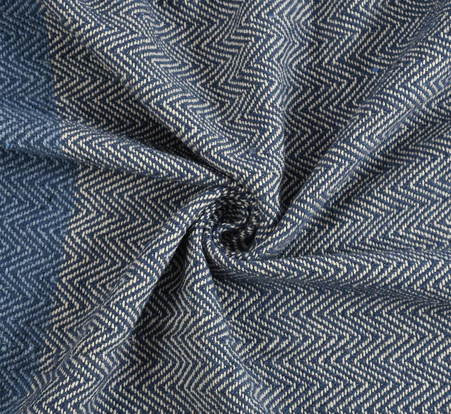 SASHAA WORLD Blue and White Cotton Throw | Ideal for Your Home, Living Room, Sofa, Bed, Chair, Picnic & Used for Gift | 60X80 inches| TC - 125