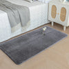 Luxe Home International Ruffle Bath Mat Rabbit Fur 1000 GSM Bathroom Door Rectangular Foot Mats Rug 60X90 Cm Colour Grey
