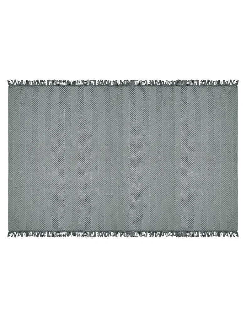 SARAL HOME EASY LIVING Velvet Chevron Sofa Throw-Grey