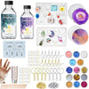 Craftinger Diy Resin Keychain Coaster Jwellery Making Kit With 300gm Epoxy Resin&mould, Glitter Pigments and More | Multicolor