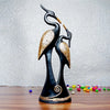 Jaipur Ace Resin Paradise Pair of Kissing Swan Couple Statue Sculptures Showpieces Kissing Swan Black