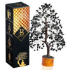 Bezavo Black Tourmaline Crystal Tree – Healing Money Tree for Feng Shui Silver Wire