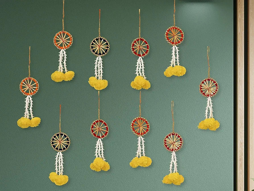 JH Gallery Artificial Flowers and Ring Decoration at Home Easy Simple Backdrop Pack of 10 Pcs