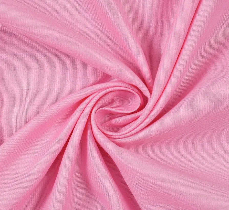Homefab India 160 TC Stripe Cotton Feel Glace Cotton Elastic Fitted King Size Double Bed Bedsheet with 2 Pillow Covers Fits Upto 6 inches Mattress, Size-72X78 inches, Baby Pink