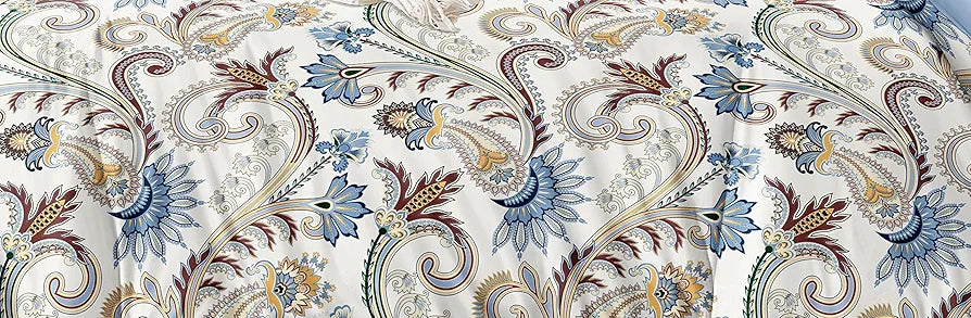 THE HOME STYLE Supersoft Cotton Feel Glace Cotton King Size Printed Flat Double Bedsheet wih 2 Pillow Cover II 400 TC, 90