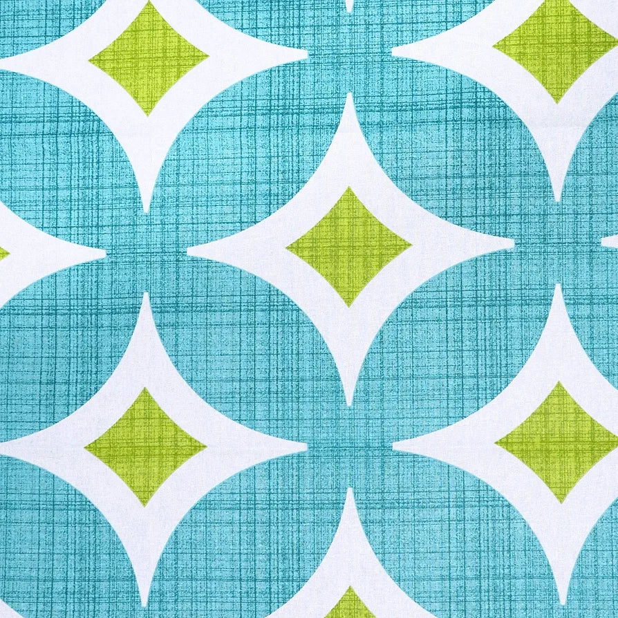 Divine Casa Glace Cotton Single Bed Dohar | 120 GSM Lightweight AC Blanket | Reversible Summer Quilt | 210 x 140 CM, Turquoise Blue & Leaf Green