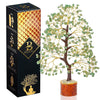 Bezavo Green Jade Crystal Tree Golden Wire