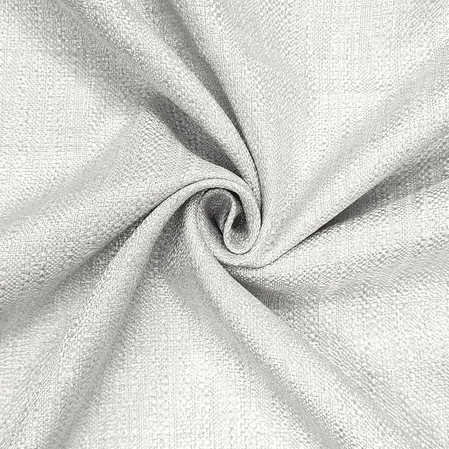Divine Casa Textured Window Curtain 5 Feet | Bright White | Polyester Panel with Subtle Weave & Metal Eyelets for Home Decor | 1 Piece