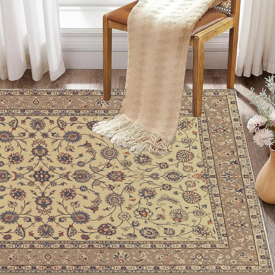ishro home Premium Carpet for Hall, Bedroom, Living Room | Medallion Collectible Carpets | Anti Skid | Machine-Washable | Non-Shedding | Non- Fading | 