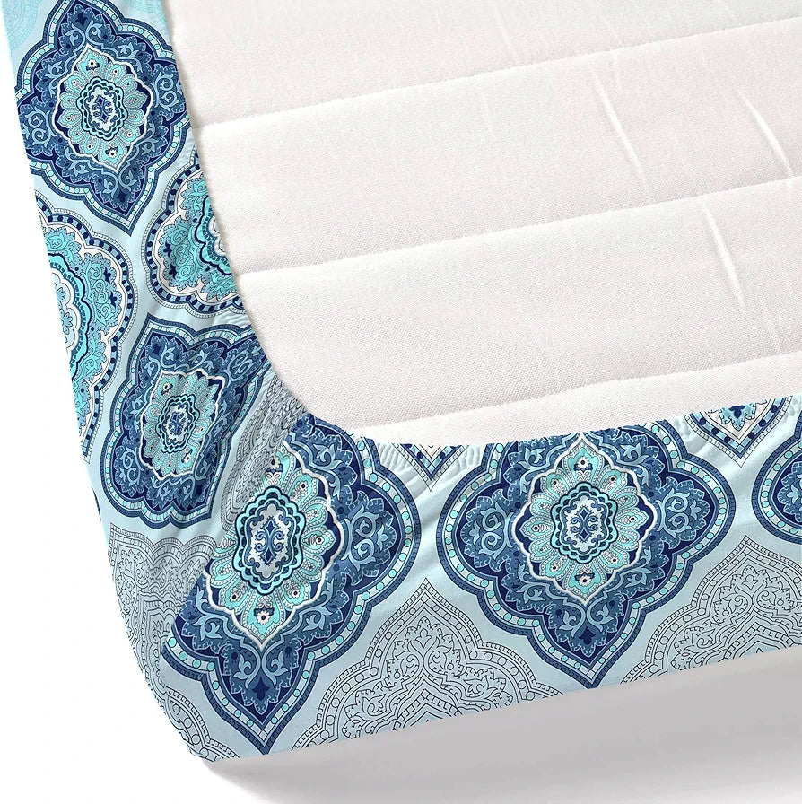 Dreamscape Printed 100% Cotton King Bedsheet with 2 Pillow Covers - 