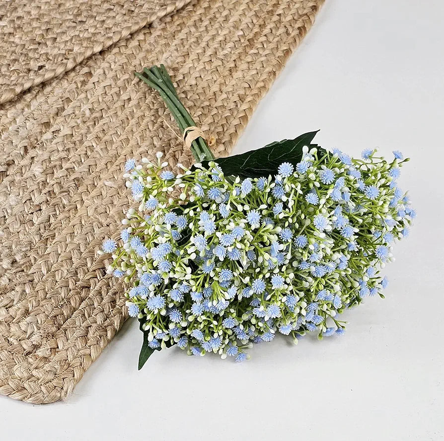 SATYAM KRAFT 1 Pcs Artificial Baby’s Breath Flowers Bouquet | Pink Decorative Faux Flowers for Home Décor, Living Room, Bedroom, Office, Table Centerpiece, Wedding & Festive Decoration.