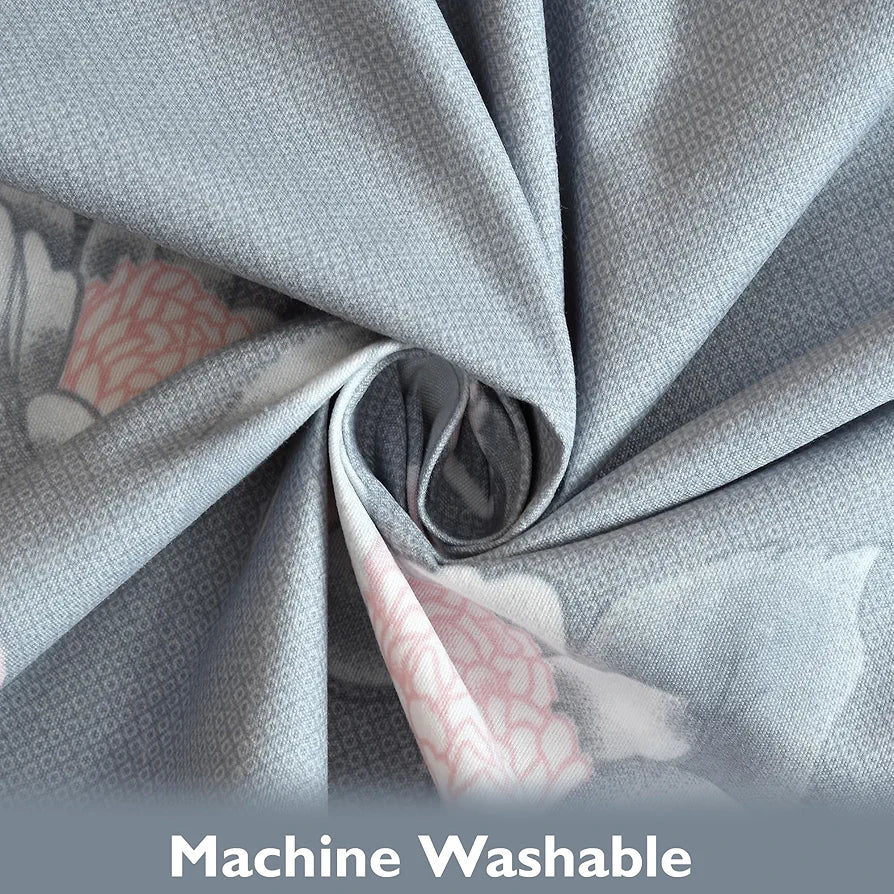 Fresh From Loom King Size Floral Print Microfiber Bedsheet Set - 240 TC, Anti Fade, Includes 2 Pillow Cover 