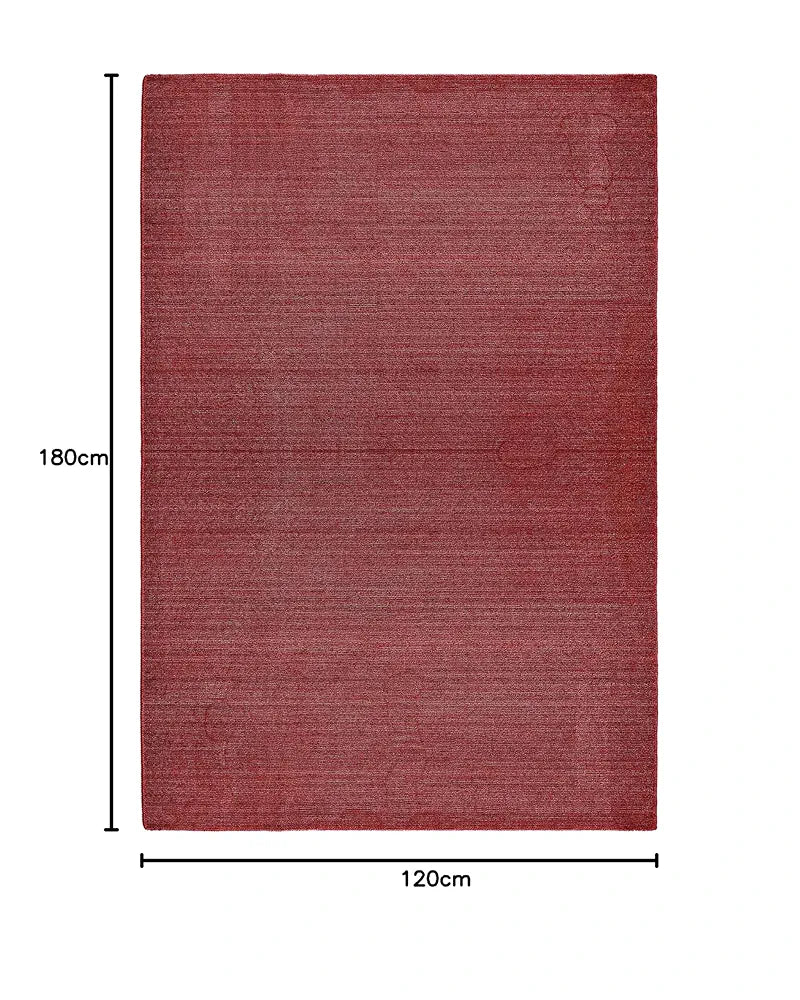 SARAL HOME EASY LIVING Saral Home Solid Maroon Polypropylene Anti Skid Rectangular Carpet - 120X180 Cm