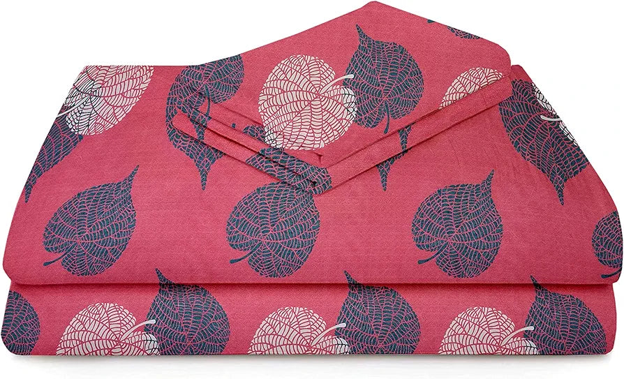 Microfiber 160 TC Flat Single Bedsheets for Summer Breathable | Wrinklefree  with 1 Pillow Covers 