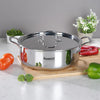 Sumeet Cook Smart TriPly Steel-Aluminium-Steel 3 Layers Casserole Lid- 4.35Ltr 24Cm Silver