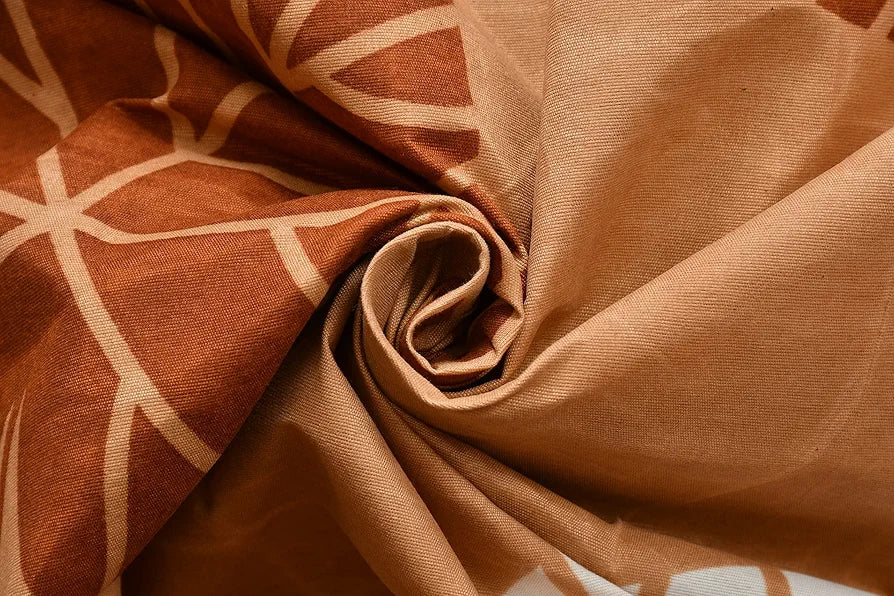 Homefab India 144 TC Microfiber Double Bedsheet with 2 Pillow Covers - Beige, Leafs