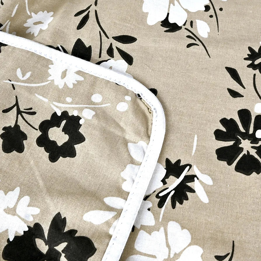 Divine Casa Floret 100% Cotton Single Kids Dohar | 120 GSM | Soft & Lightweight Throw Blanket | Cozy & Breathable Bedding | All-Season Comfort | 140 x 100 CM, Ivory Sunflowers