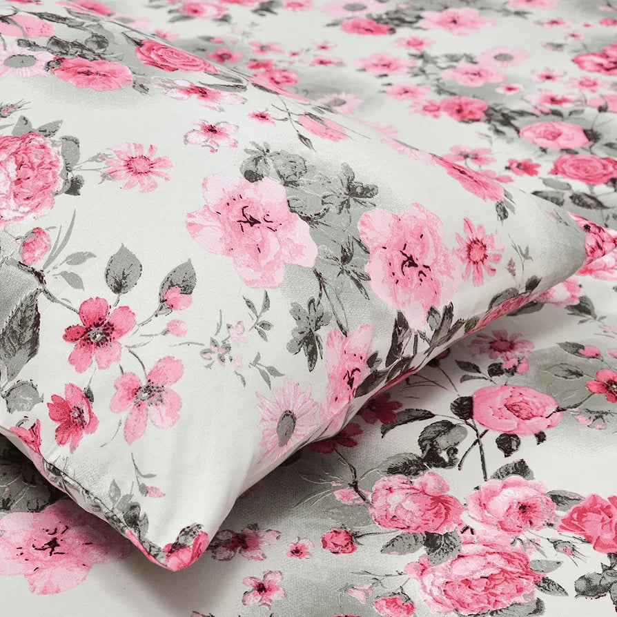 Dreamscape Microfiber Wrinkle & Fade Resistant Double Bedsheet with 2 Pillow Covers 