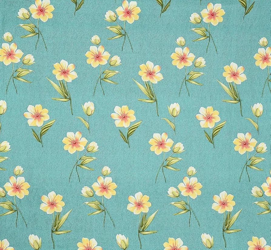 Polycotton 220 TC Floral Printed King Size Double Bedsheet with 2 Pillow Covers, (90 x 90 Inches, Themis