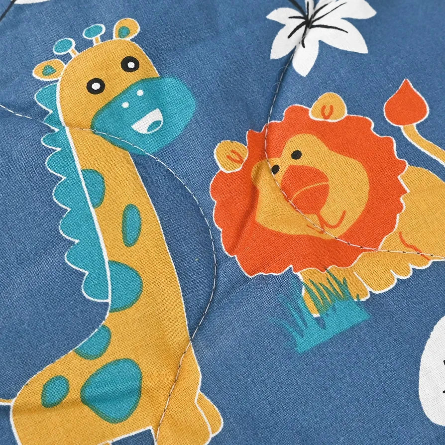 Divine Casa 120 GSM Cotton Single Bed Comforter | Soft & Lightweight Reversible All-Season Blanket | Cozy & Breathable Bedding for Adults | 230x 145 cm, Iris Deep