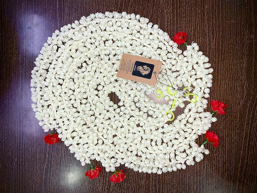 SPHINX Artificial Jasmine Buds  & Rose Strings Garlands for Festivals Pooja Wedding Housewarming Diwali Decorations Approx 2.5 ft/30 Inches  - 
