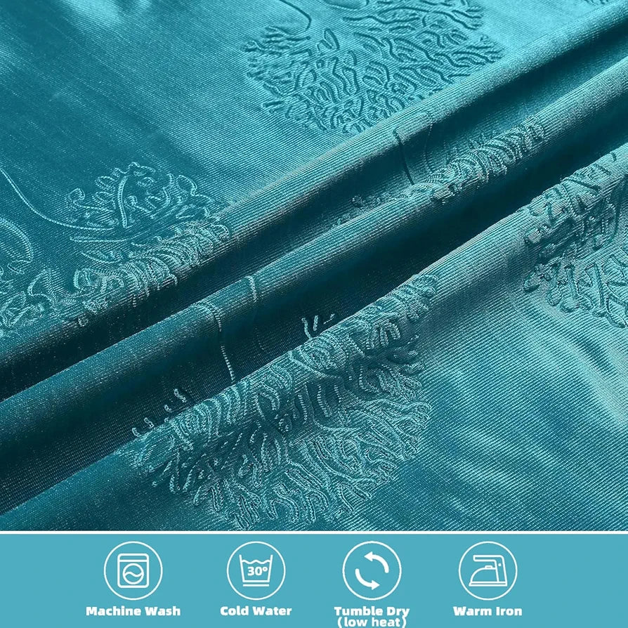 FRESH FROM LOOM Semi Sheer Curtains For Door 7 Feet Long|Door Window Curtain|Premium Polyester Punch Parda|Latest Modern Parde For Living Room Bedroom|Home Screens|Eyelet Ring 