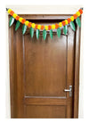 Artificial Marigold &Mango Leaves Simple Door-Window Toran Yellow and Dark Orange