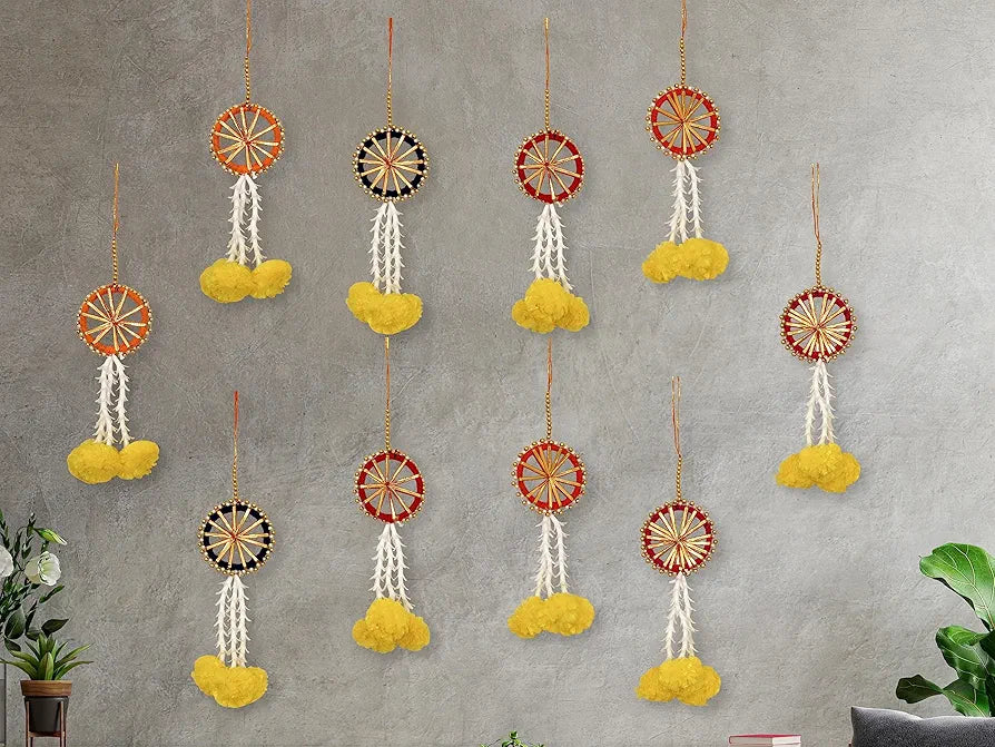 JH Gallery Artificial Flowers and Ring Decoration at Home Easy Simple Backdrop Pack of 10 Pcs