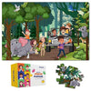 The Puzzl Co- Set of 2 Jigsaw Puzzles Game for Kids Unique Characters Cardboard Birthday Gift