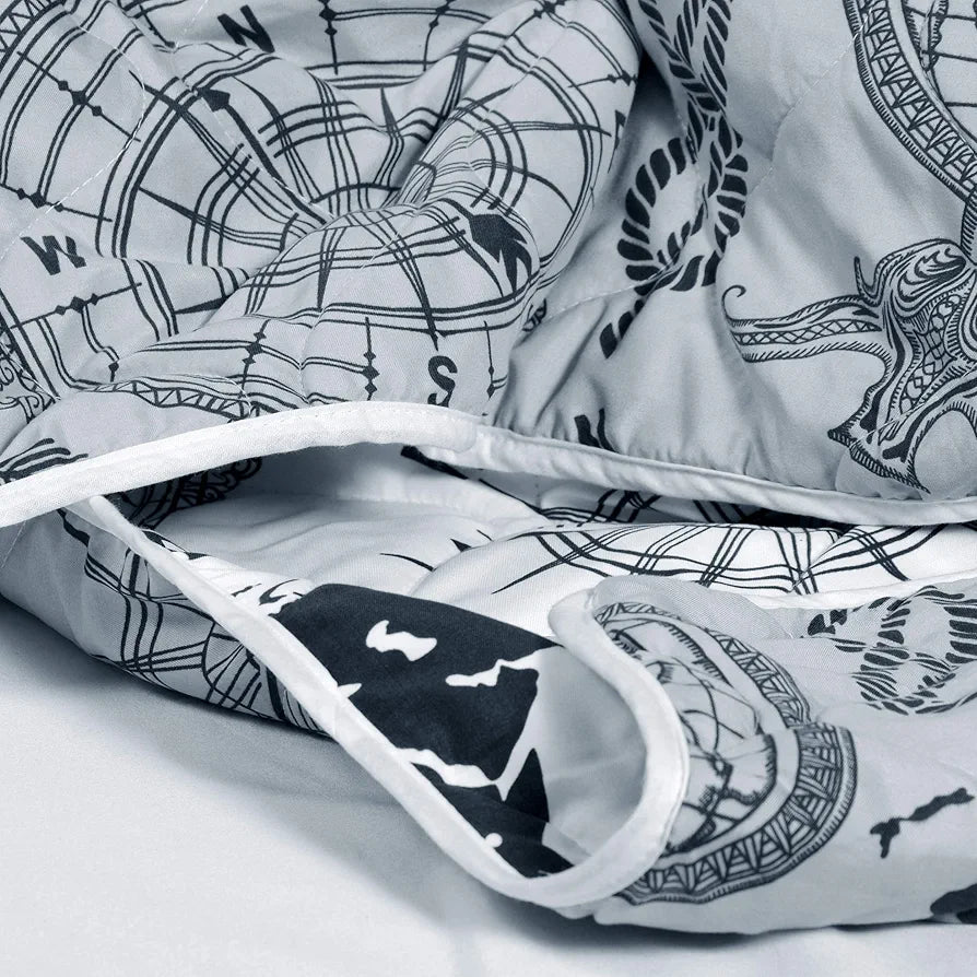 Divine Casa 120 GSM Microfiber Reversible Kids Single Bed Comforter | Ultra-Soft Toddler Blanket | Lightweight & Cozy | All-Season Bedding for Babies & Kids | 135 x 100 cm, Stonewash Grey