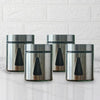 Femora Kitchen Storage Jars Steel Finish With See Through Window Jar | 700 Ml | Pack of 4